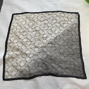 Coach Black and Gray Signature Scarf